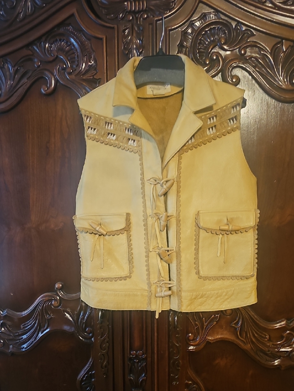 Vintage Ralph Lauren Deerskin Western Vest M Truly One Of A Kind